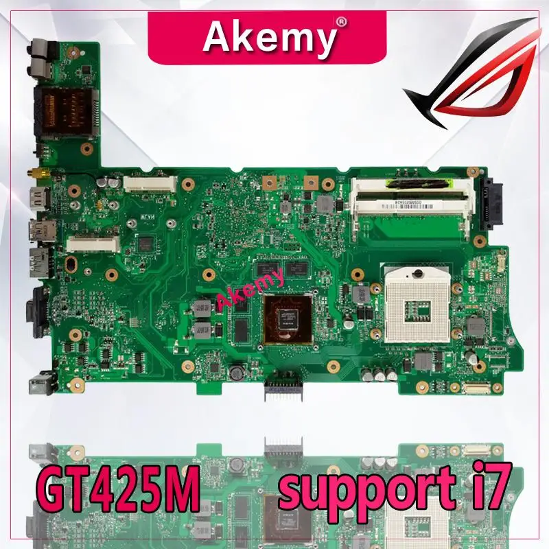 Akemy N73JF материнская плата для ноутбука For Asus N73JQ N73JG N73J N73 тест оригинальная GT425M