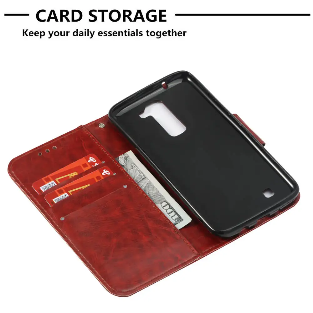 PU Imitation Leather Cases For LG Tribute 5 X210DS K7 2016 Book Flip Covers Wallet X210 L51VL Full Housing |
