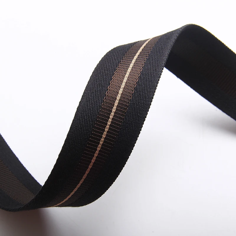 Горячая распродажа Новое поступление 38 мм хлопок нейлон тесьма 1 6 толстый черный
