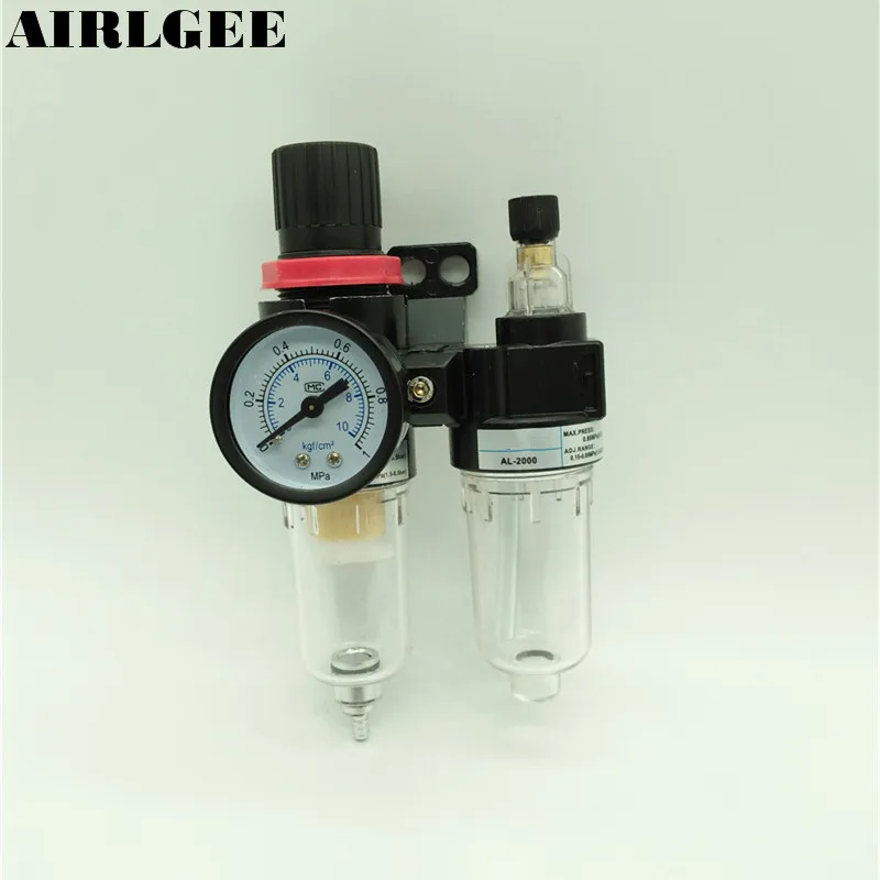 

13mm Thread Pneumatic Air Source Treatment Filter Regulator w 0-1MPa Gauge Free shipping