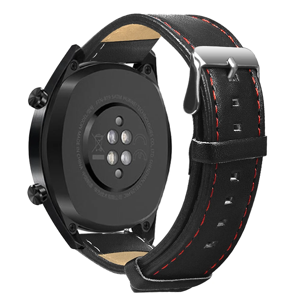 Ремешок кожаный для наручных часов Huawei Watch GT Active элегантный браслет Amazfit Stratos 2/Pace