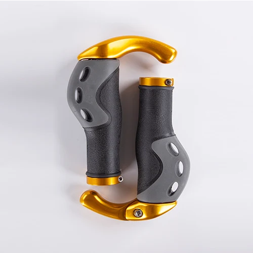 gold MTB ручки для велосипедного руля противоскользящие эргономичные Упоры для рук на руль велосипеда велосипед бар концы руля Резина нажмите на запчасти для велосипеда ручки - Цвет: gold