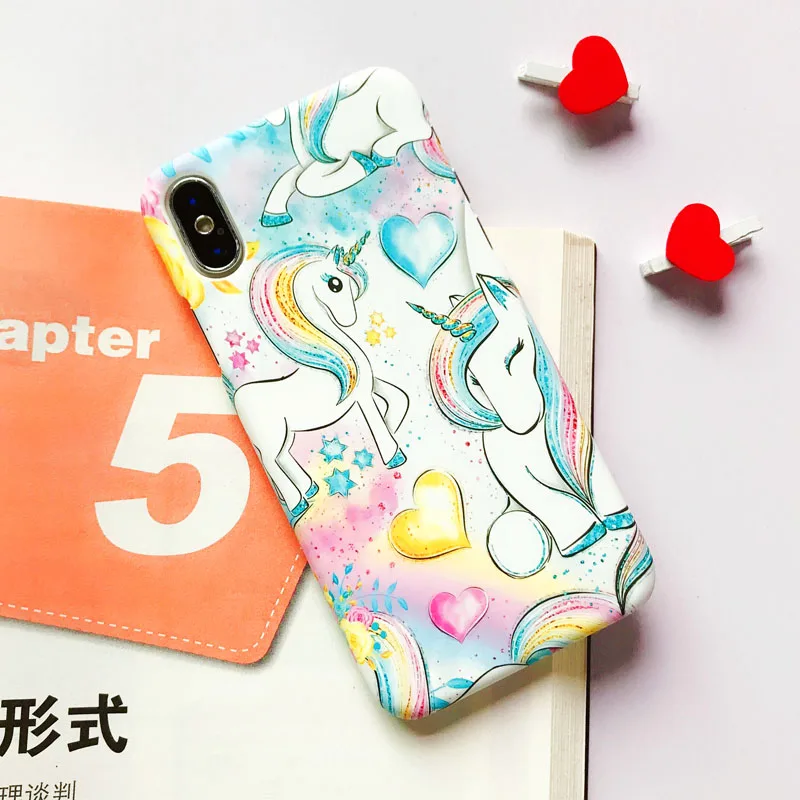 Чехол EKONEDA с милым мультяшным животным котом и собакой для iPhone 6, 6S Plus, 7, 8 Plus, X, XS, чехол для MAX XR, пластиковый матовый чехол для iPhone 7, чехол - Цвет: 25
