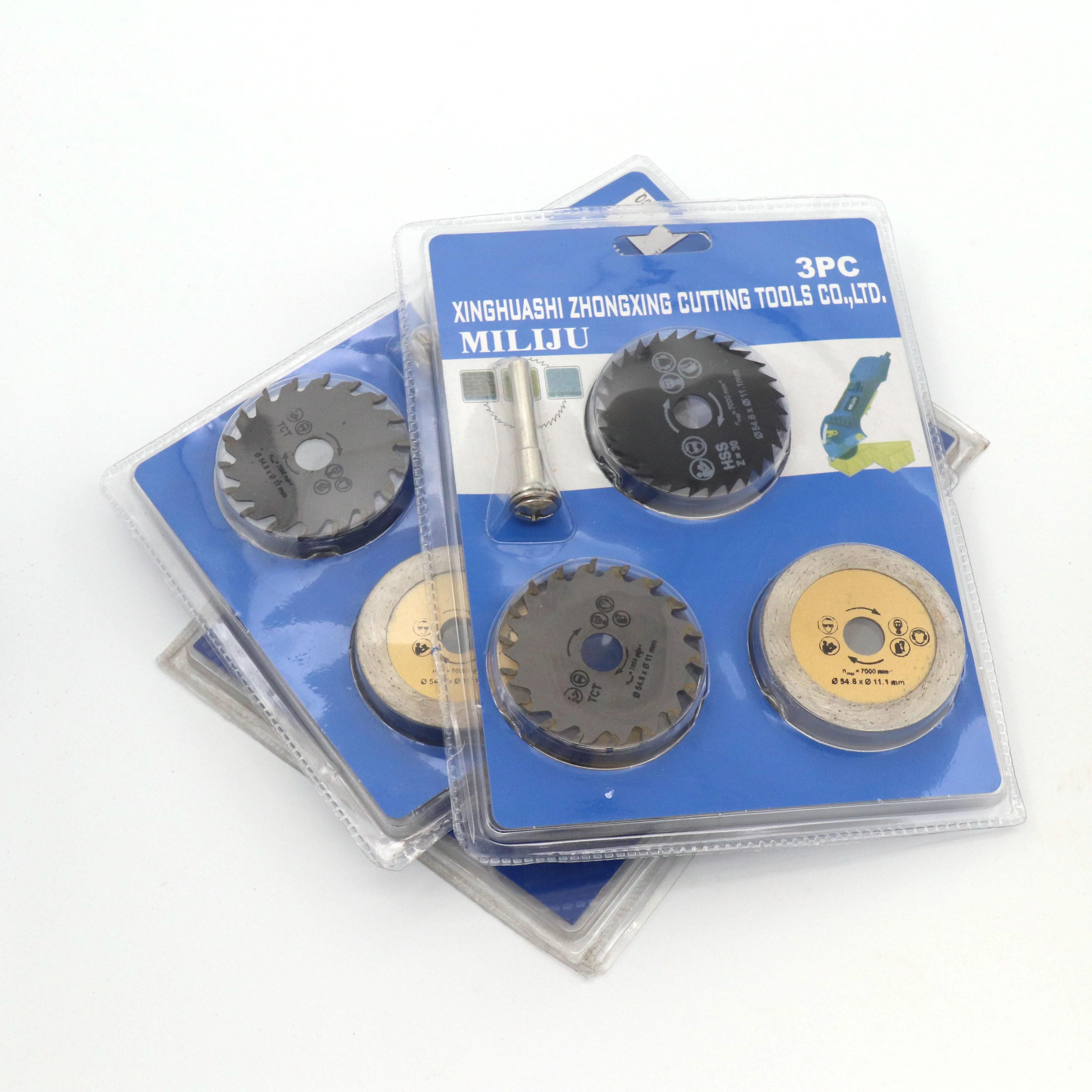

Universal 3pcs/Set Mini Circular Saw Blade HSS 54.8 mm Cutting Blade Electric Rotary Power Cutter Tools For Wood Plastic Metal