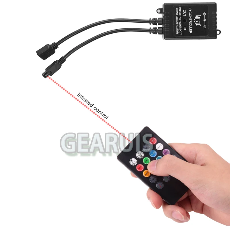 Музыкальный пульт дистанционного управления 33 см 18 SMD 5050 RGB лампа атмосферы для