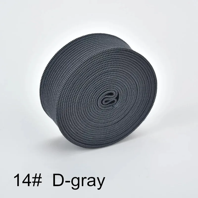 C14 Dark gray 1 метр цветные резинки 20 мм плоская прошивка резинка для нижнего белья трусы Бюстгальтер резиновая одежда декоративный мягкий пояс - Цвет: C14 Dark gray