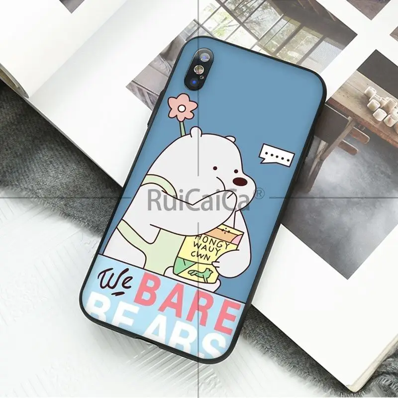 Ruicaica мультфильм милый Мы Голые Медведи DIY Роскошный Высокий протектор на конце