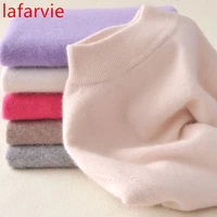 lafarvie autumn winter quality cashmere sweaters women fashion female soft and comfortable warm slim knitted pullovers hot sale