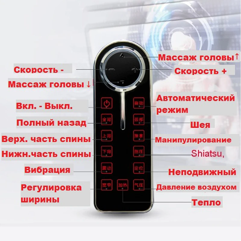 LEK 909 горячий вибрирующий Электрический массажер для тела, Массажная подушка для спины и плеч, расслабляющий массаж мышц
