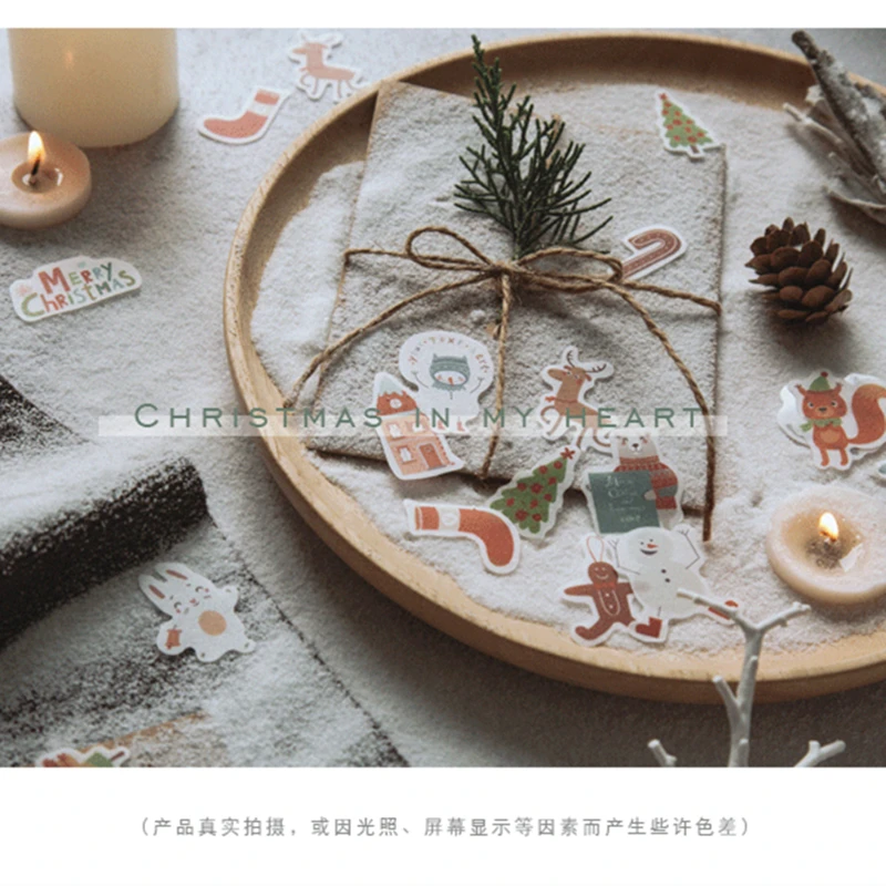 Miss time happy Christmas diy бумажные дневники наклейки Скрапбукинг декоративные этикетки 1 лот = 1 упаковка = 40 шт