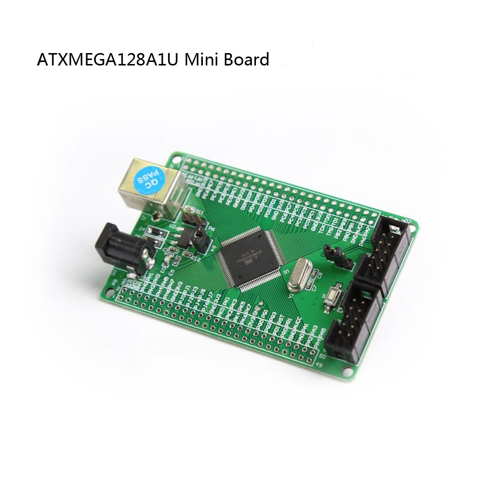 ATMEL ATxmega128A1U мини плата 12 бит ADC DAC 8UART USB устройство JTAG PDI загрузчик предварительно