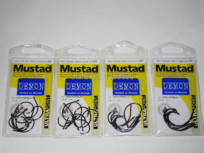 Высокое качество настоящий бренд крючки mustad колючий крючок круглые крючки из углеродистой стали рыболовные крючки