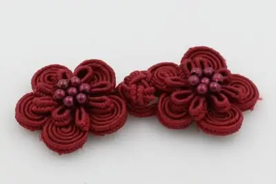 DoreenBeads 5 пар китайская лягушка закрытие узел застежка Пуговицы Cheongsam украшение для свадебного приглашения ручной работы цветок кнопка - Цвет: 11