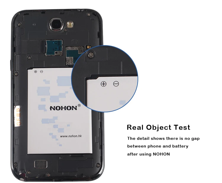 Оригинальная литиевая батарея NOHON для samsung Galaxy Note 2 Note2 N7100 N719 N7102 EB595675LU 3100 mAh Замена батареи