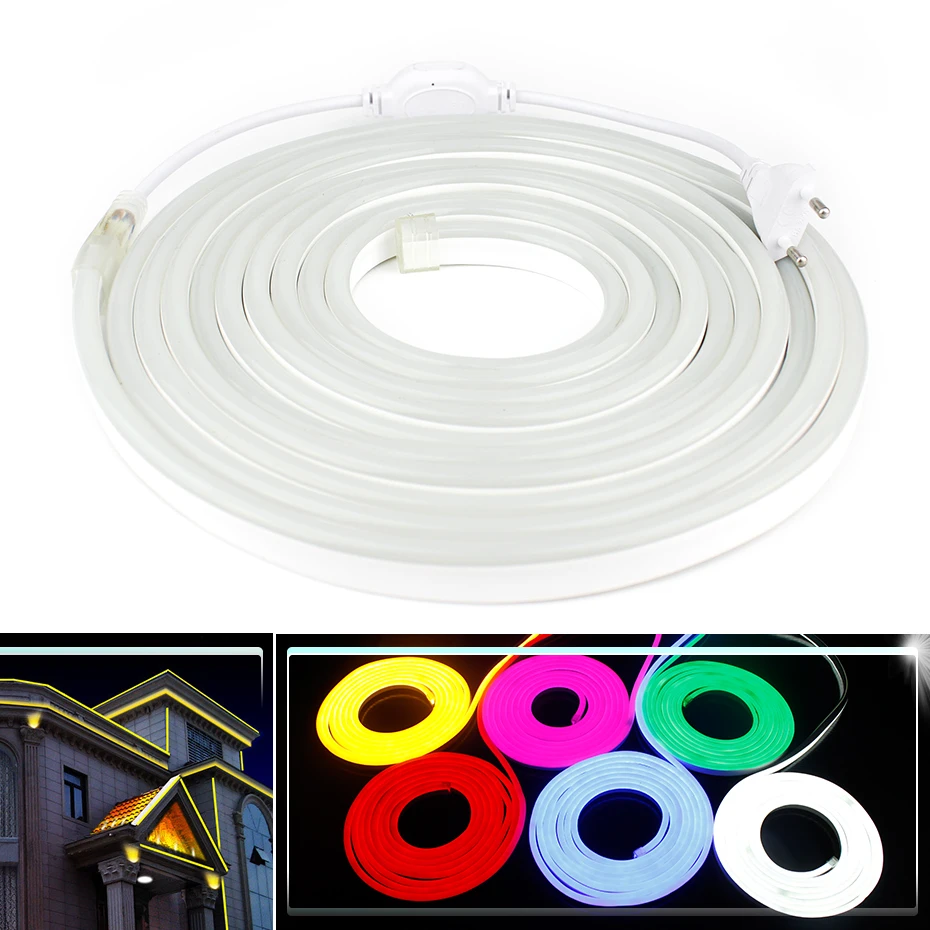 RGB светодиодная неоновая лента Рождественское украшение Светодиодная 1 м-10 м