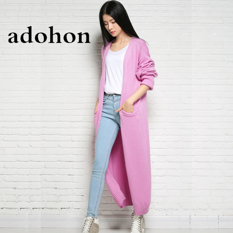 Adohon 2018 Модные женские Свитера Осень Sueter Femme зимний трикотажный кашемировый