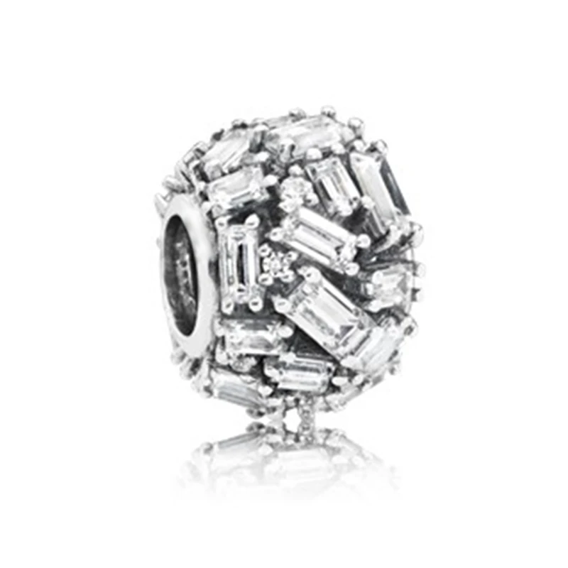 K256 Couqcy бусинка из ленты клип Микки Снежинка Циркон Шарм Fit Pandora браслет ожерелье DIY женские - Цвет: K256