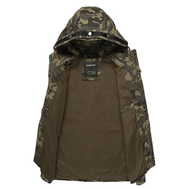 Мужская камуфляжная куртка с капюшоном армейская тактическая хлопковая в стиле