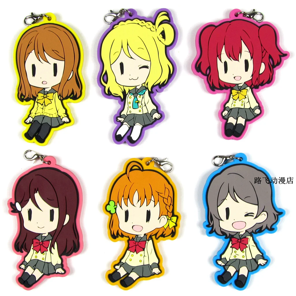 LoveLive!Sunshine Aqours Ватанабе You Ruby Kurosawa Takami Chika Sakurauchi Riko Kunikida Hanamaru экшн фигурка кулон