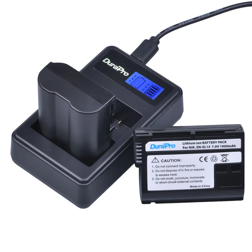 EN-EL15 ENEL15 EN EL15 Lion аккумулятор + LCD USB двойное зарядное устройство для камеры Nikon D800E