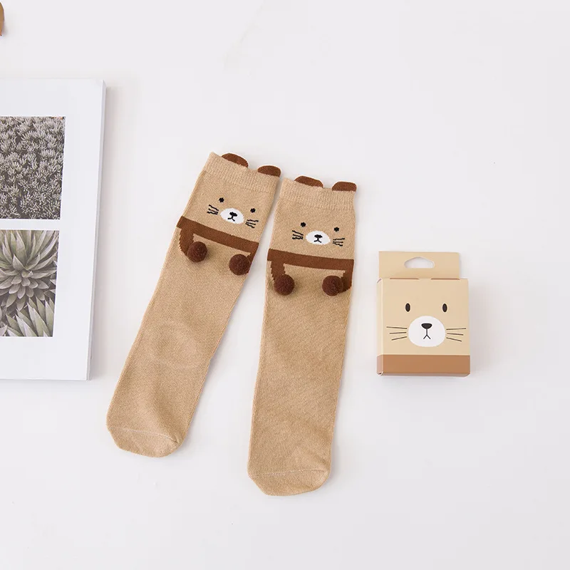 Детские Новые творческие Хлопковые чулки 3D мультфильм Животные унисекс От 1 до 6