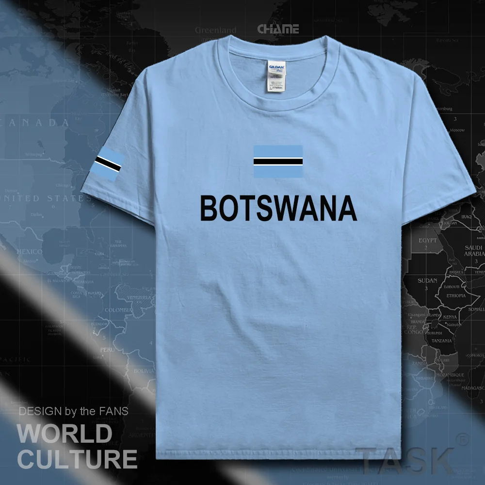 Мужская футболка с коротким рукавом Botswana из 100% хлопка Джерси nation team спортивная