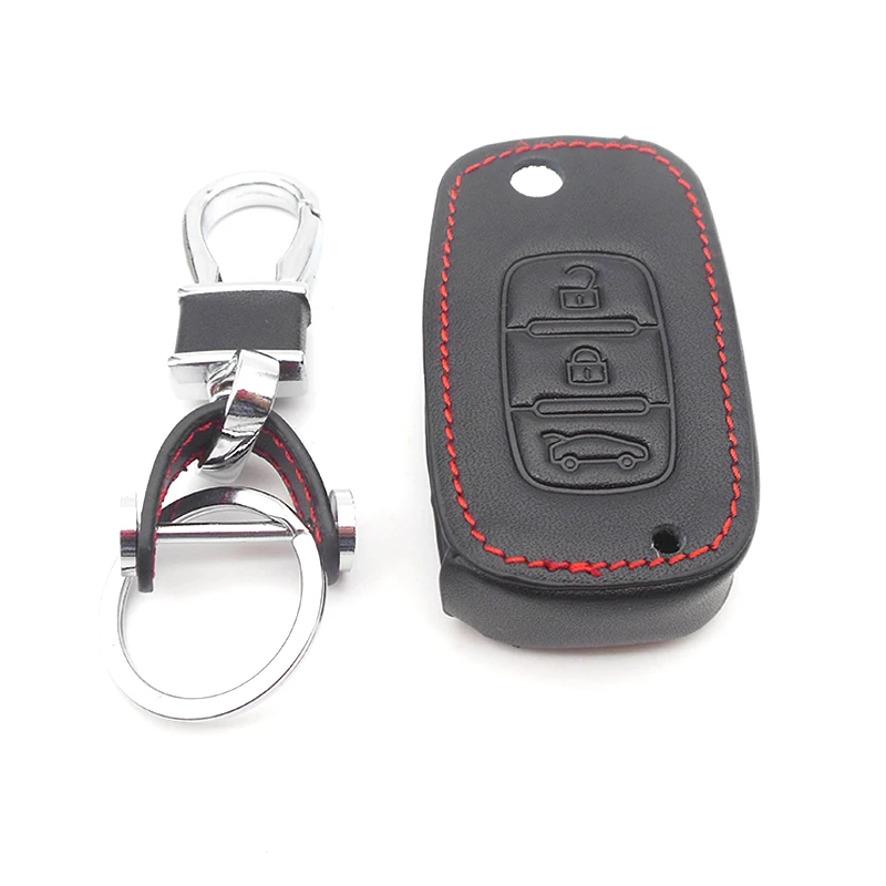 Автомобильный складной кожаный чехол для брелка LADA Sedan Largus Kalina Granta Vesta X-Ray XRay