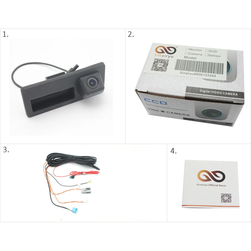 RCD330 Car Trunk Handle Rear View Camera For Audi VW MQB PQ MIB Stereo Monitor Support Data Trajectory Line . Not need CANBUS | Автомобили