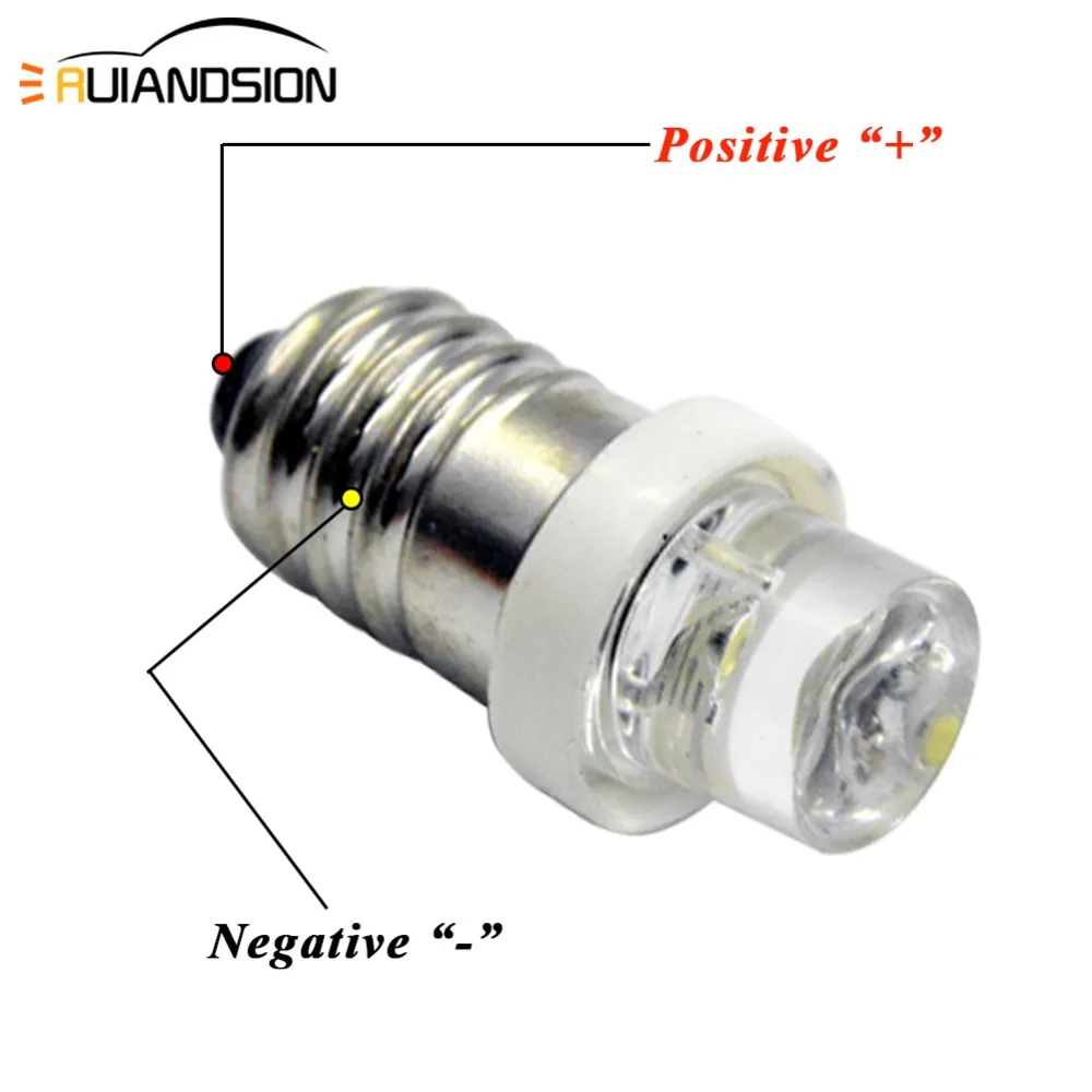 2pcs E10 3V 6V 12V F3 1led вспышка светильник фонарь светильник для вождения светильник s и Головной фонарь белый