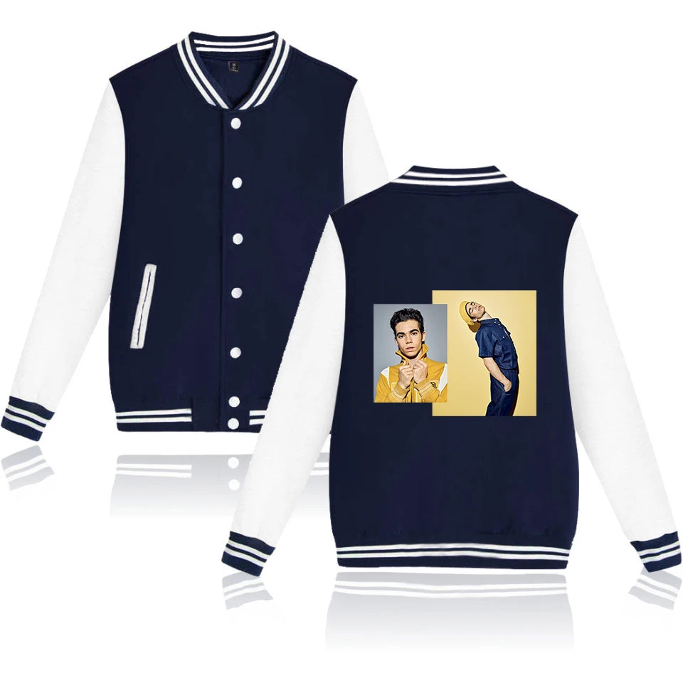 Cameron Boyce Men Baseball Jacket Letters Print Bomber Fashion Design Mens College Varsity Veste Homme | Мужская одежда