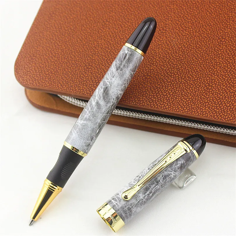 JINHAO X450 Исполнительный Серый Мраморный и золотой Ролик Шариковая ручка