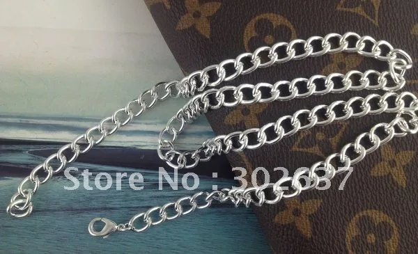 

6PCS Silver Plated Curb Link chain necklaces 24" #20799