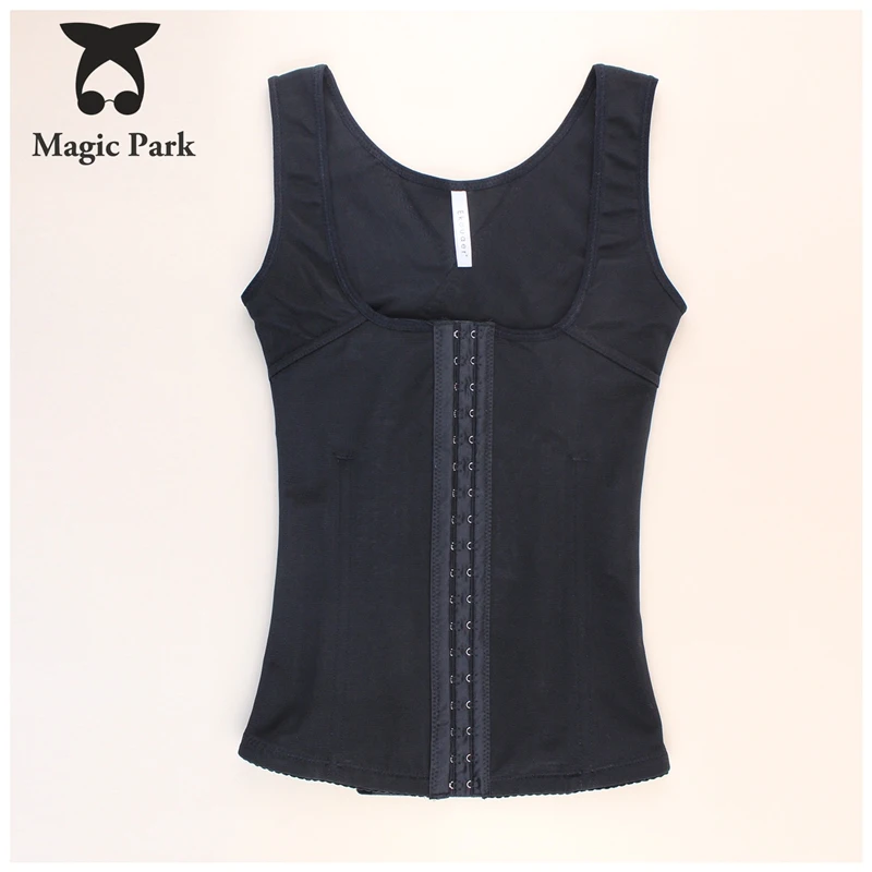 Magicpark S-4XL Талия Пластика живот черный Для женщин Shaper Топы корректирующие 6 рядов