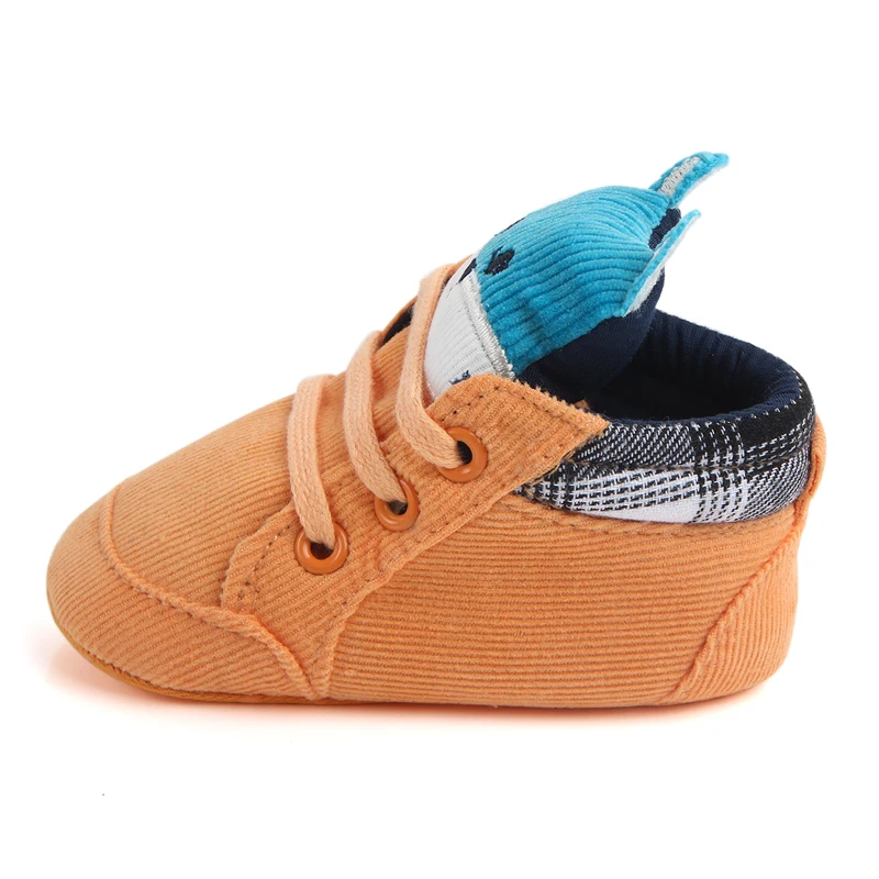 Cute cat Lace-up baby pedal shoes Newborn Infant Toddler First Walkers Soft Soled Cotton Fabric Kids Shoes |