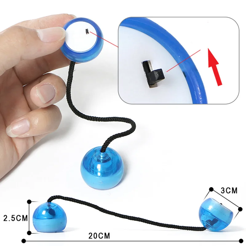 1pc 2 Balls Funny Fingers Decompression Toys for Kids Yoyo Led Lights Colorful Ball Birthday Halloween Christmas Gifts|yoyo toys|toy yoyoyoyo led |