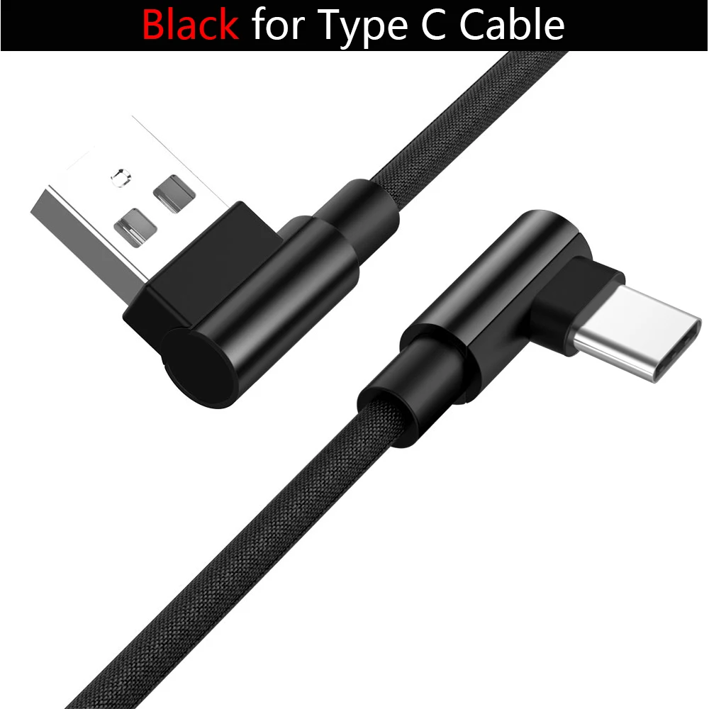 2.4A Micro usb type-C кабель передачи данных для быстрой зарядки для samsung Galaxy Note 9 S9 S8 Xiaomi Mi6 Nexus 6P кабели для мобильных телефонов - Цвет: Black for Type C