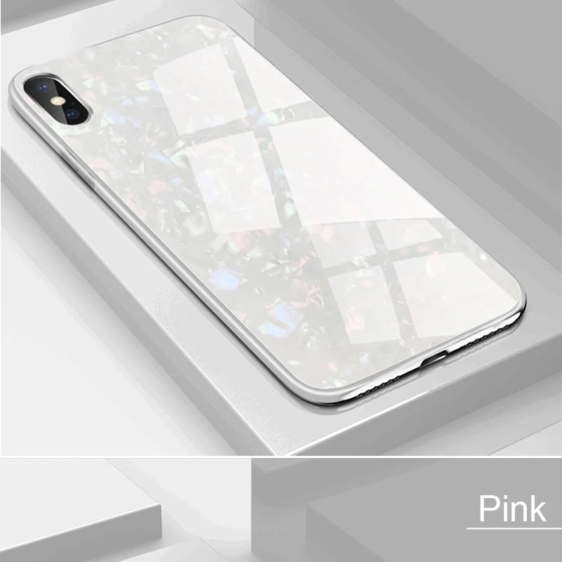 Роскошный стеклянный чехол для телефона, чехол-бампер для iPhone X, 6 s, 7, 8 Plus, закаленное стекло+ ТПУ чехол для iPhone 6, 6s, 7, 10, Xs, max чехол