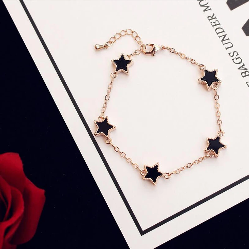 Модные ювелирные изделия браслеты с шармами в виде пятиконечной звезды и для