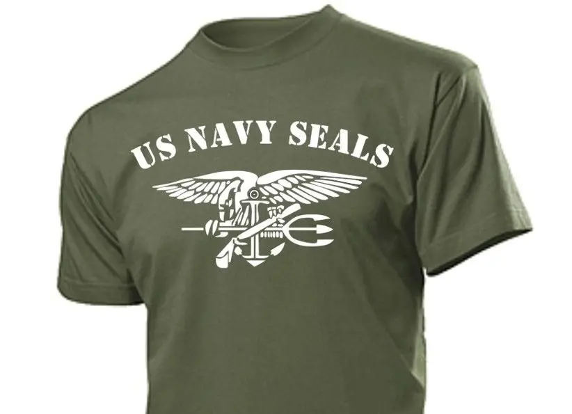 

2019 Summer Hot Sale Cotton Printed Tee Shirt Men T-Shirt Us Army Navy Seals With Anchor & Eagle Usmc Marines WWII shirt Design