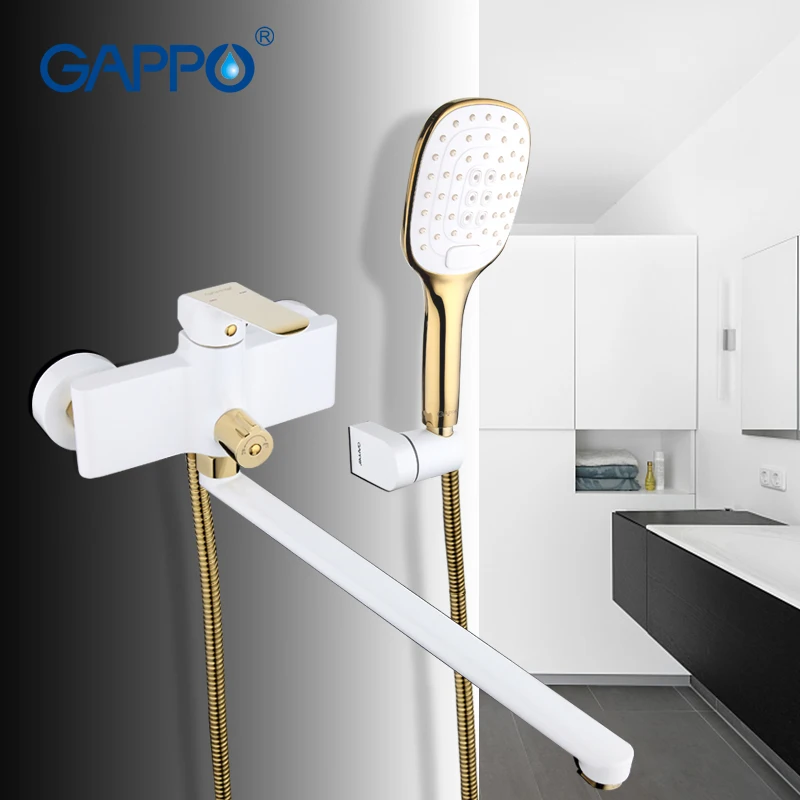 GAPPO 1 комплект настенный смеситель для ванны из античной латуни с золотым