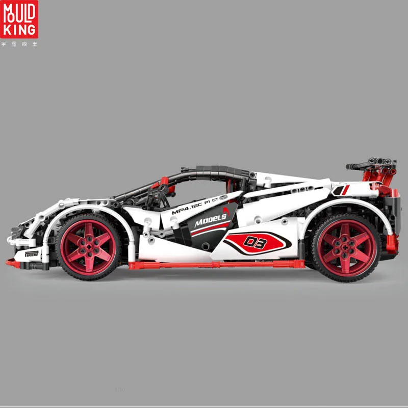Плесень king Technic серии совместимы с MOC 16915 белый гоночный автомобиль строительные