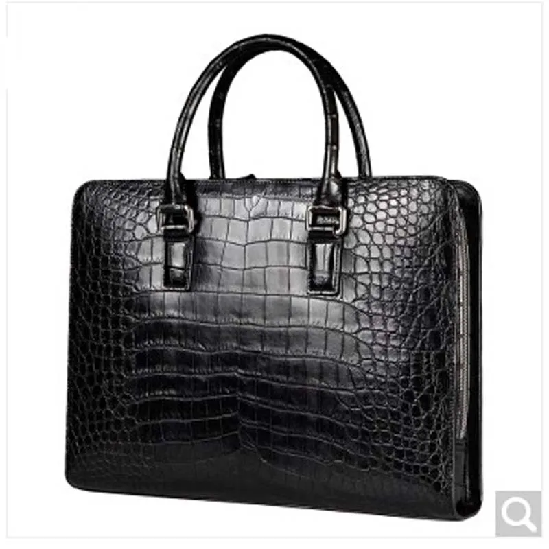 

fasiqi Men Business briefcase vertical men crocodile bag man bag business Package vertical version man Handbag
