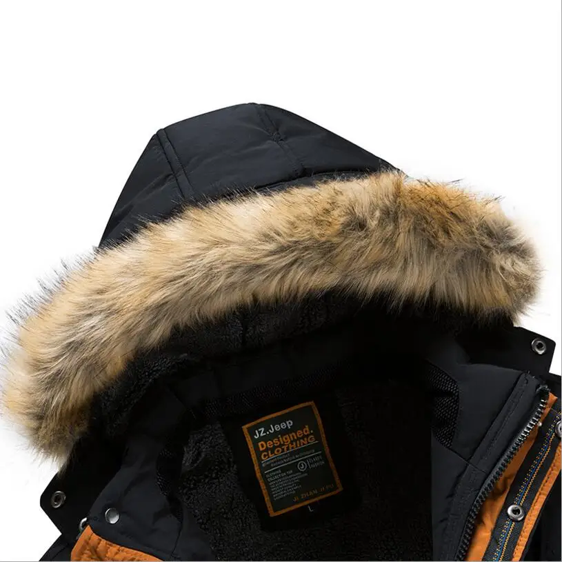 Мужские зимние длинные пуховики высокое качество с капюшоном толстые теплые