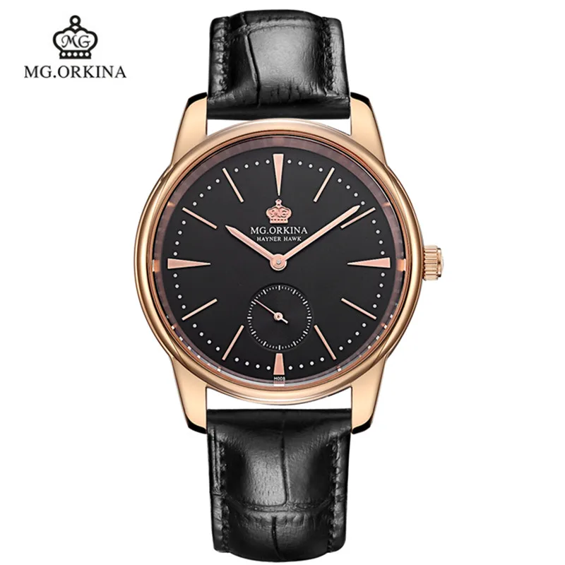 NEW 2016 ORKINA brand watch Fashion Business Men's Quartz Watch Leather mens watches top luxury | Наручные часы