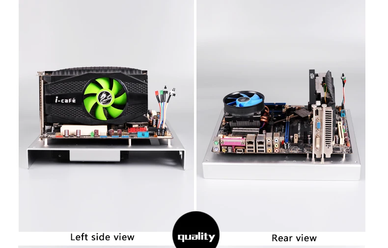 QDIY PC-ZB01 ATX открытый охлаждающий алюминиевый сплав PC чехол аппаратные средства материнская плата дисплей платформа Кронштейн Рамка Шасси