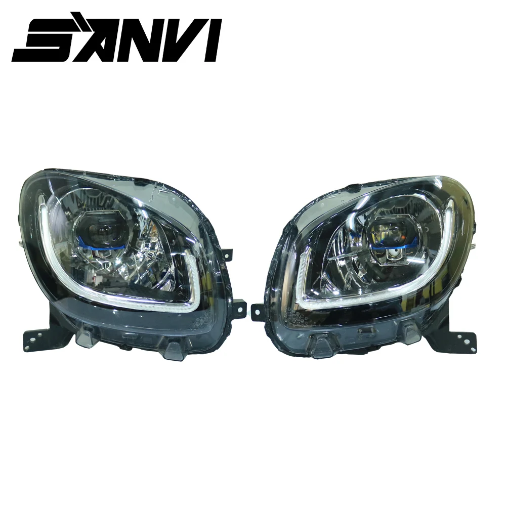 Sanvi 2 шт фара в сборе для BENZ smart- передняя фара с супер ярким би светодиодный и лазерный объектив фары