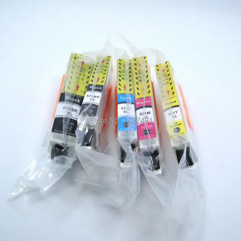 YOTAT 5 шт. 570 чернильный картридж женский для Canon PIXMA MG5750 MG5751 MG5752 MG5753 MG6850 MG6851 MG6852 TS5050