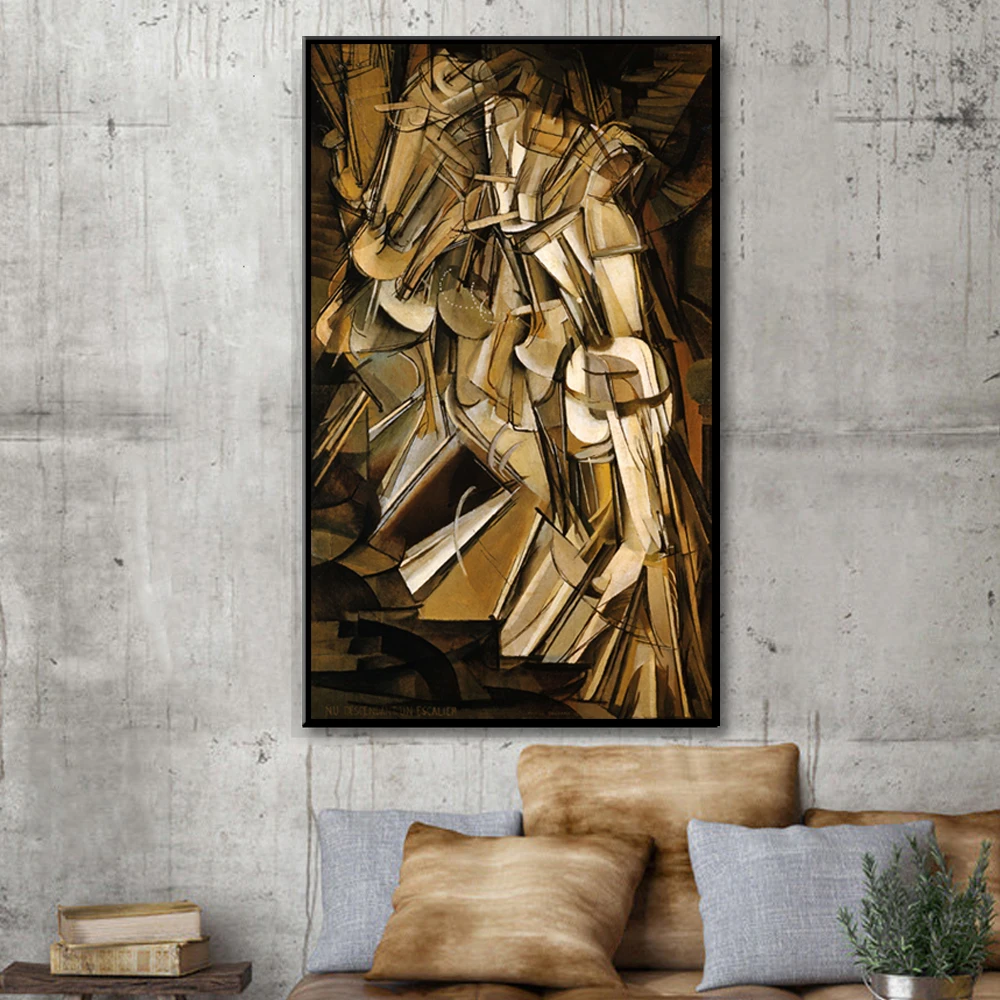 Марселю дюшампу телесного цвета нисходящей лестница Современные Wall Art печати и