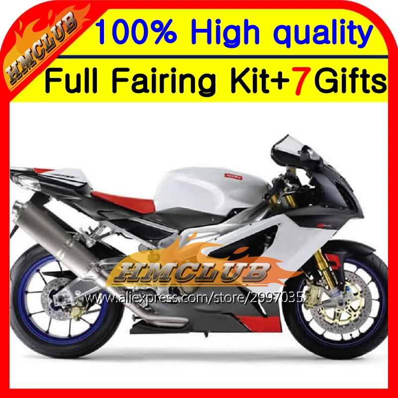 

BodyPearl White For Aprilia RSV1000R 03 04 05 06 RSV1000 R 5HM39 RSV 1000R 1000 R Red black blk 03-06 2004 2005 2006 Fairing
