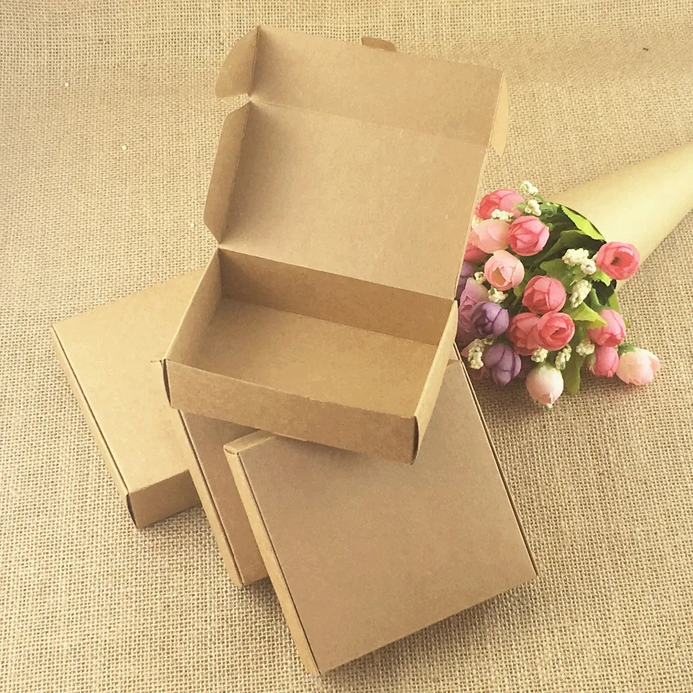 

50pcs/lot Kraft Paper Blank Packing Boxes DIY Party Storage /Gift/Candy Boxes